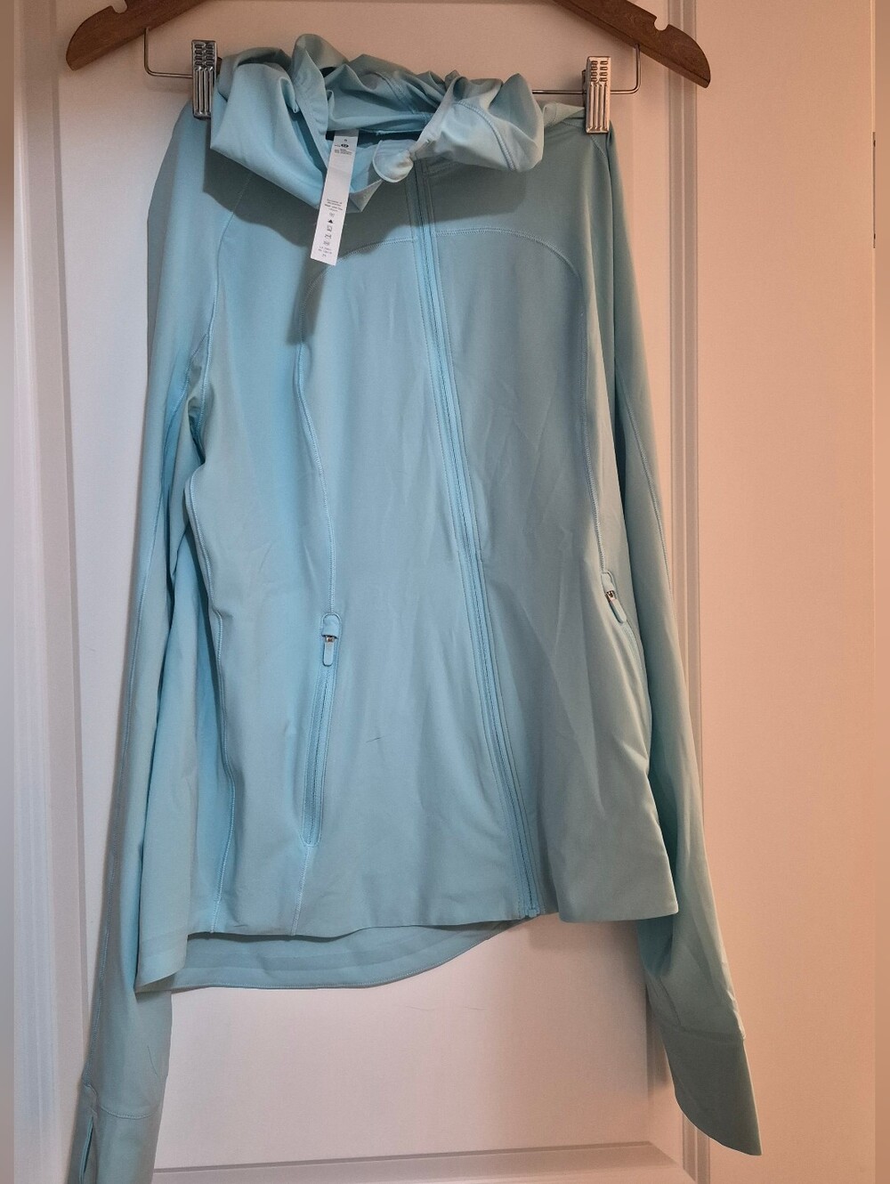 lululemon athletica pale blue performance hoodie